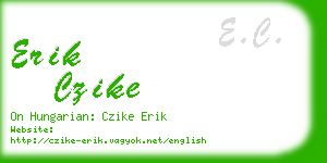 erik czike business card